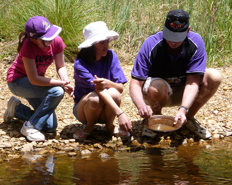 Gold Panning at Blackwood Special Schools Outdoor Education Centre